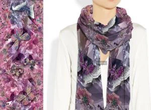 Dài lụa chiffon khăn lụa khăn tùy chỉnh in ấn dài lụa chiffon khăn