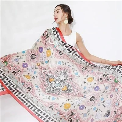 Khăn lụa hình chữ nhật cho phụ nữ